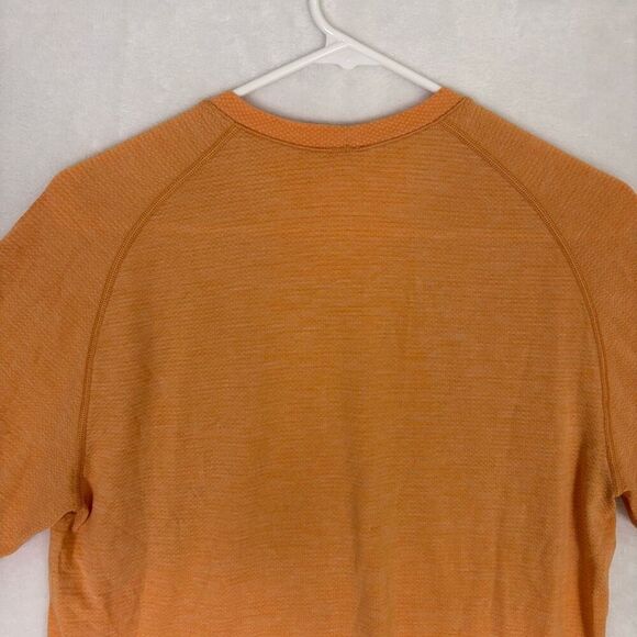 Lululemon Orange Men’s Workout Short Sleeve Top Size Medium - Picture 6 of 10